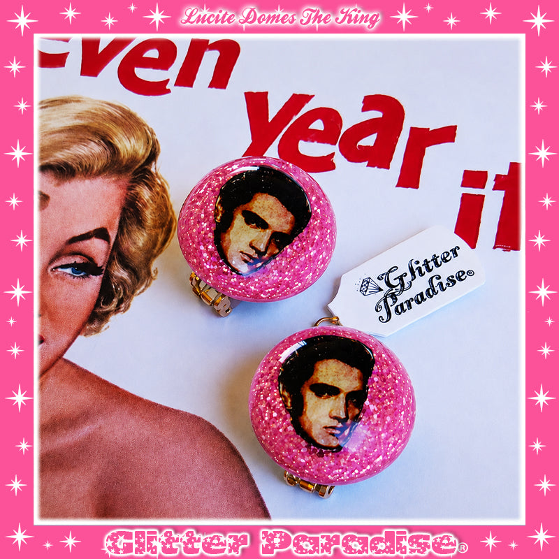 Earrings: Lucite Dômes The King