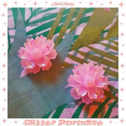 Earrings: Peony Bloom