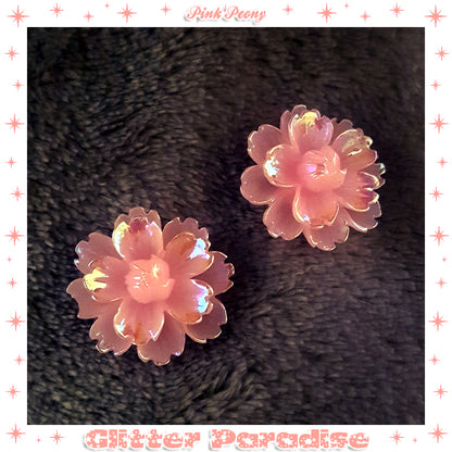 Earrings: Peony Bloom