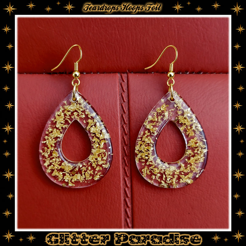 Boucles d'oreilles : Teadrop Hoops Foil