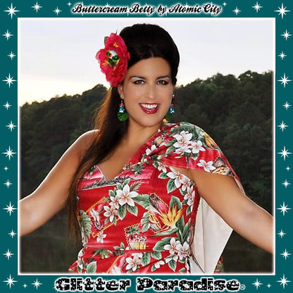 Earrings: Tiki Rainbow and Leaf